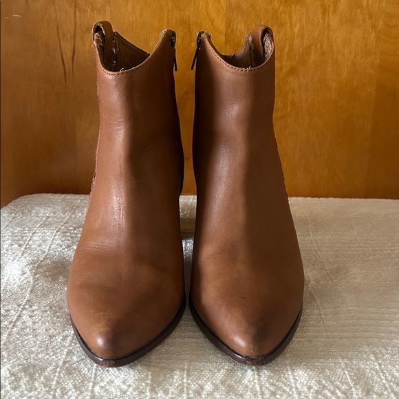Frye Brown Woven Leather Ankle Booties - Picture 3 of 6